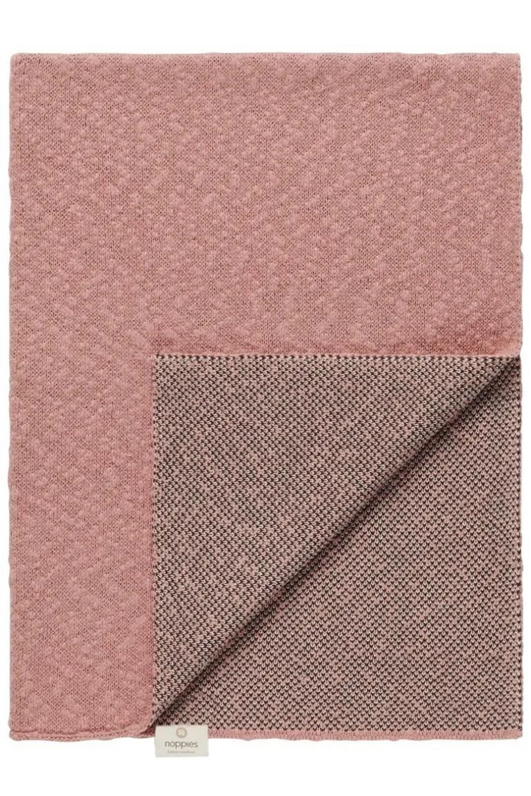 wieg_deken_melange_knit_x_3-1.webp Noppies Dekens | Babykamer<Wieg Deken Melange Knit 75x100 Cm - Misty Rose