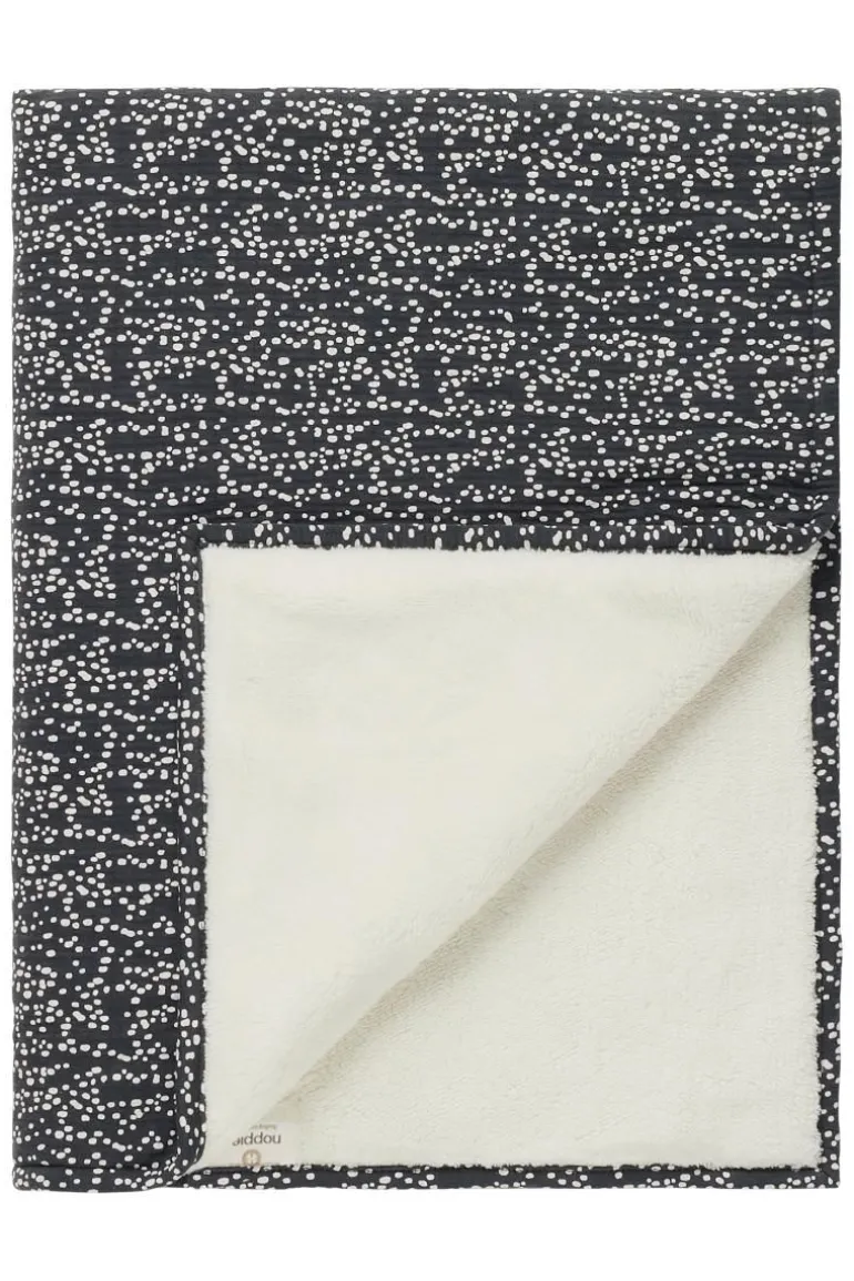 wieg_deken_teddy_fancy_do_11-1.webp Noppies Dekens | Babykamer<Wieg Deken Teddy Fancy Dot 75x100 Cm - Forged Iron