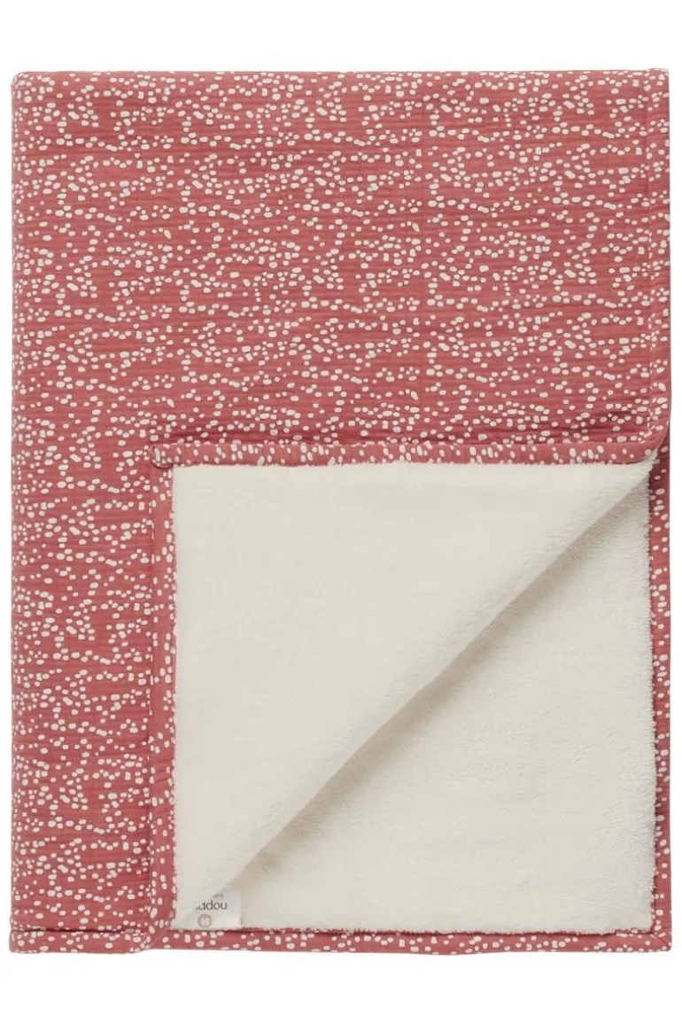 wieg_deken_teddy_fancy_do_4-1.webp Noppies Dekens | Babykamer<Wieg Deken Teddy Fancy Dot 75x100 Cm - Brick Dust