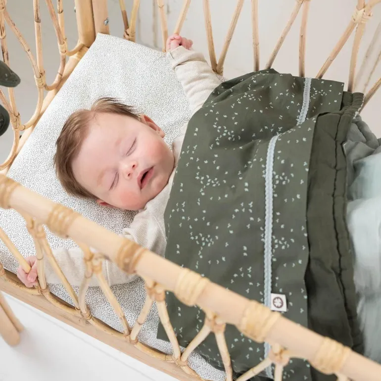 wieg_laken_botanical_x_cm_4.webp Noppies Lakens | Babykamer<Wieg Laken Botanical 80x100 Cm - Beetle
