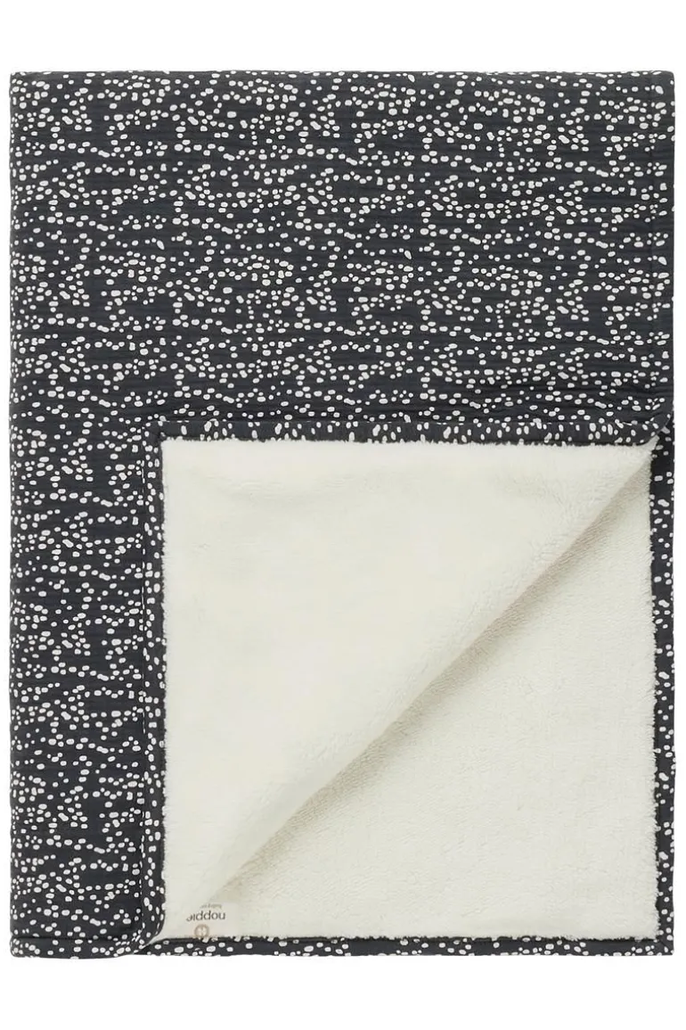 wieg_laken_teddy_fancy_do_9.webp Noppies Lakens | Babykamer<Wieg Laken Teddy Fancy Dot Crib Blanket - Forged Iron