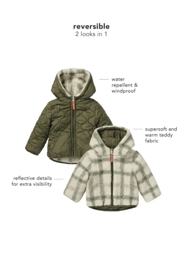 Noppies Jassen<Winterjas Galar - Reversible - Dusty Olive
