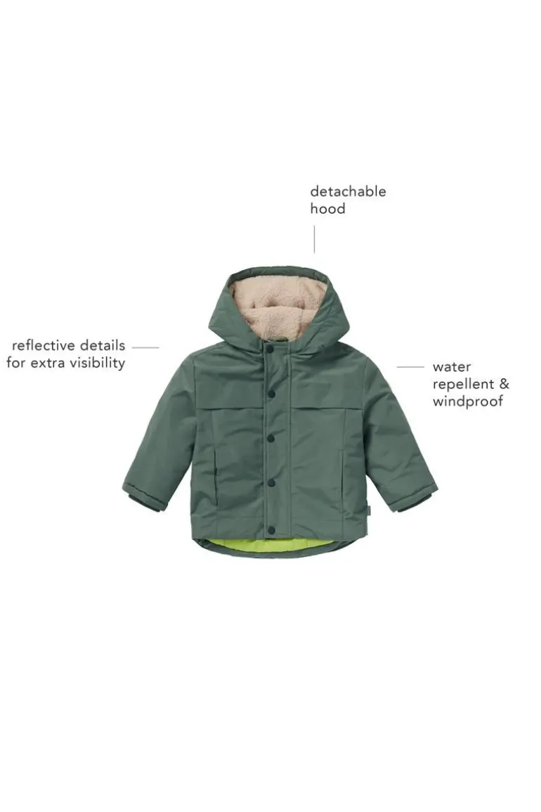 winterjas_gamones__uni_gr_4.webp Noppies Jassen<Winterjas Gamones - Uni Green